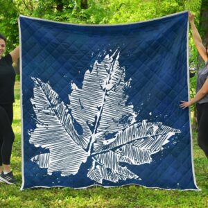 Canada Maple Leaf Premium Quilt (Blue) A0  Quilt